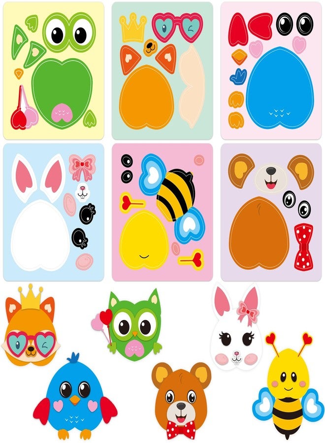 Ceiba Tree Valentine’s Day Stickers for Kids Make Your Own Animal Sticker Heart Rolled Scene Stickers 200Pcs for Classroom Home School Party - Image 2